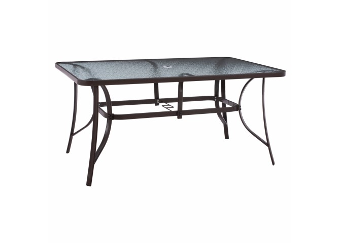 ΤΡΑΠΕΖΙ BRUNO 150X90Χ75Υεκ. ΜΕΤΑΛΛΙΚΟ ΟΡΘΟΓΩΝΙΟ ΚΑΦΕ ΜΕ ΤΡΥΠΑ ΟΜΠΡΕΛΑΣ Φ38 HM5145.12