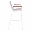 ΣΚΑΜΠΟ ΜΠΑΡ ΑΛΟΥΜΙΝΙΟΥ ΛΕΥΚΟ ΜΕ POLYWOOD 52 x 58 x 108 εκ. HM5790.01