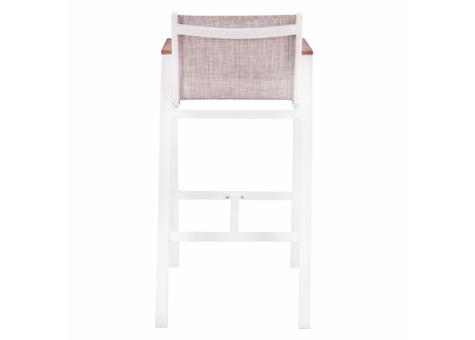 ΣΚΑΜΠΟ ΜΠΑΡ ΑΛΟΥΜΙΝΙΟΥ ΛΕΥΚΟ ΜΕ POLYWOOD 52 x 58 x 108 εκ. HM5790.01