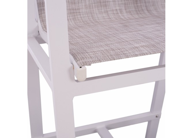 ΣΚΑΜΠΟ ΜΠΑΡ ΑΛΟΥΜΙΝΙΟΥ ΛΕΥΚΟ ΜΕ POLYWOOD 52 x 58 x 108 εκ. HM5790.01