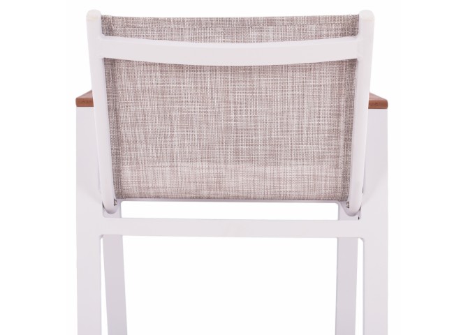 ΣΚΑΜΠΟ ΜΠΑΡ ΑΛΟΥΜΙΝΙΟΥ ΛΕΥΚΟ ΜΕ POLYWOOD 52 x 58 x 108 εκ. HM5790.01