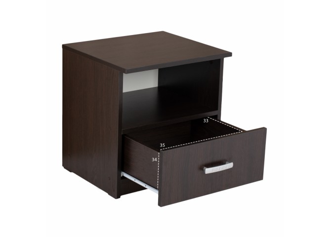 ΚΟΜΟΔΙΝΟ ΜΕ ΣΥΡΤΑΡΙ WENGE HM2431.02 45X40X48Yεκ.