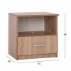 ΚΟΜΟΔΙΝΟ ΜΕ ΣΥΡΤΑΡΙ SONAMA OAK HM2431.01 45x40x48 εκ.