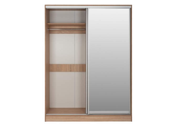 ΝΤΟΥΛΑΠΑ 2ΦΥΛΛΗ 180X60X210Υεκ. ΣΥΡΟΜΕΝΗ ΜΕ ΚΑΘΡΕΠΤΗ SONAMA OAK HM2437