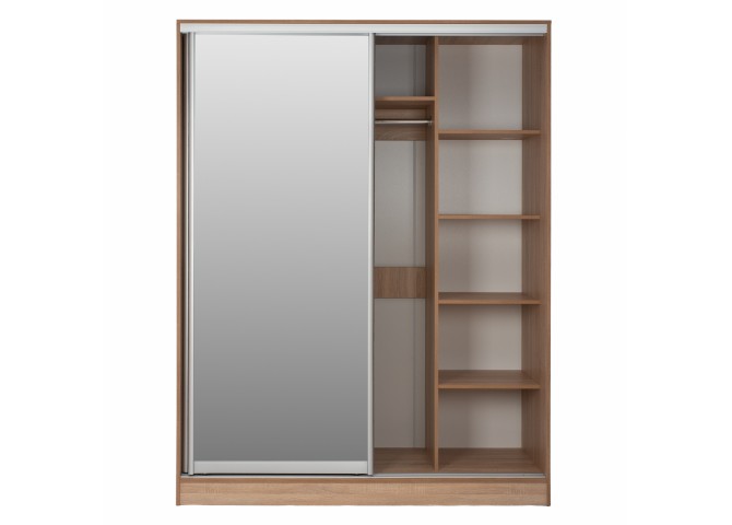 ΝΤΟΥΛΑΠΑ 2ΦΥΛΛΗ 180X60X210Υεκ. ΣΥΡΟΜΕΝΗ ΜΕ ΚΑΘΡΕΠΤΗ SONAMA OAK HM2437