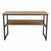 ΓΡΑΦΕΙΟ WALNUT ΜΕ ΜΑΥΡΟ ΜΑΤ ΣΚΕΛΕΤΟ HM2131.02 120X50X75εκ.