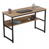 ΓΡΑΦΕΙΟ WALNUT ΜΕ ΜΑΥΡΟ ΜΑΤ ΣΚΕΛΕΤΟ HM2131.02 120X50X75εκ.