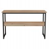 ΓΡΑΦΕΙΟ WALNUT ΜΕ ΜΑΥΡΟ ΜΑΤ ΣΚΕΛΕΤΟ HM2131.02 120X50X75εκ.