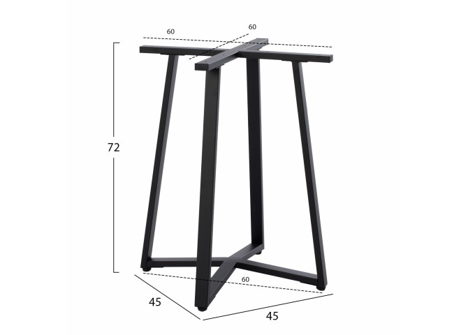 ΒΑΣΗ ΜΑΥΡΗ HM470.01 60x60x72Υ εκ.