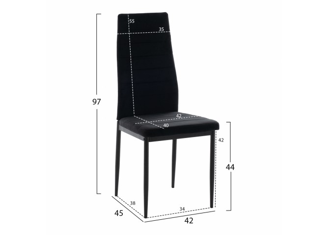 ΚΑΡΕΚΛΑ ΜΕΤΑΛΛΙΚΗ LADY HM0037.34 ΜΑΥΡΟ ΒΕΛΟΥΔΟ ME ΜΕΤΑΛΛΙΚΟ ΣΚΕΛΕΤΟ K/D