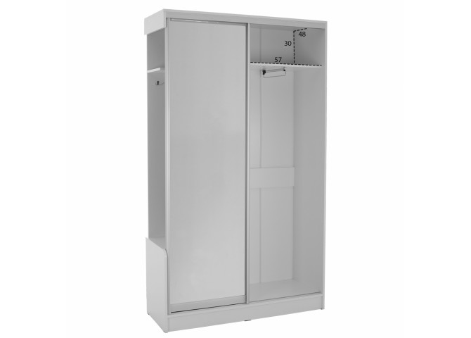 ΕΠΙΠΛΟ ΕΙΣΟΔΟΥ ΜΕ ΚΑΘΡΕΠΤΗ ΛΕΥΚΟ HM2424.03 118x45x210 εκ.