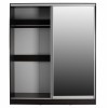 ΝΤΟΥΛΑΠΑ ΜΕΛΑΜΙΝΗΣ WENGE ΜΕ ΚΑΘΡΕΠΤΗ HM2437.02  180X60X210Υεκ.