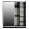 ΝΤΟΥΛΑΠΑ ΜΕΛΑΜΙΝΗΣ WENGE ΜΕ ΚΑΘΡΕΠΤΗ HM2437.02  180X60X210Υεκ.