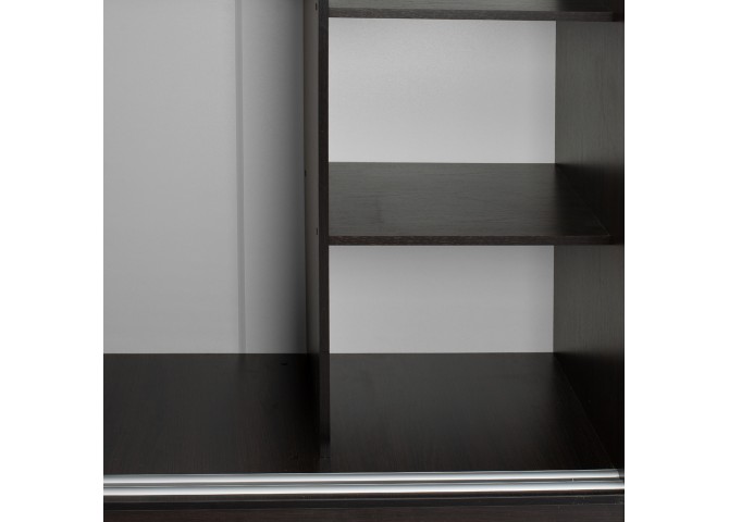 ΝΤΟΥΛΑΠΑ ΜΕΛΑΜΙΝΗΣ WENGE ΜΕ ΚΑΘΡΕΠΤΗ HM2437.02  180X60X210Υεκ.
