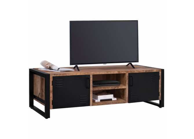 ΕΠΙΠΛΟ TV HM8189.11 ΜΕΤΑΛΛΟ & ΜΑΣΙΦ ΞΥΛΟ MANGO ΦΥΣΙΚΟ 160x45x51Υ εκ.