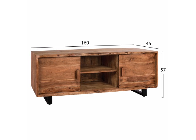 ΕΠΙΠΛΟ TV HM8185.11 NICOLE ΑΠΟ ΜΑΣΙΦ ΞΥΛΟ ΑΚΑΚΙΑΣ ΦΥΣΙΚΟ 160x45x57Υεκ.