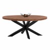 ΤΡΑΠΕΖΙ HM8483.11 OVAL 6εκ. ΠΑΧΟΣ ΑΠΟ ΜΑΣΙΦ ΞΥΛΟ MANGO 210x100x78Υ εκ.