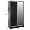 ΝΤΟΥΛΑΠΑ ΜΕΛΑΜΙΝΗΣ 120x60x220Υεκ. ΔΙΦΥΛΛΗ WENGE ΜΕ ΚΑΘΡΕΠΤΗ HM2460.02