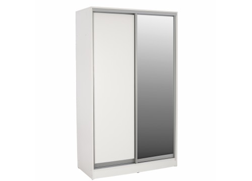 ΝΤΟΥΛΑΠΑ ΜΕΛΑΜΙΝΗΣ 120x60x220Yεκ. ΔΙΦΥΛΛΗ ΛΕΥΚΗ ΜΕ ΚΑΘΡΕΠΤΗ HM2460.03