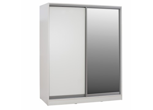 ΝΤΟΥΛΑΠΑ ΜΕΛΑΜΙΝΗΣ ΛΕΥΚΗ ΜΕ ΚΑΘΡΕΠΤΗ HM2437.03  180X60X210Υεκ.