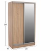 ΝΤΟΥΛΑΠΑ ΣΥΡΟΜΕΝΗ ΜΕΛΑΜΙΝΗΣ 120x60x220Yεκ. ΔΙΦΥΛΛΗ SONAMA ΜΕ ΚΑΘΡΕΠΤΗ HM2460.01