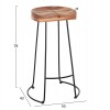 ΣΚΑΜΠΟ BAR ΑΠΟ ΜΑΣΙΦ ΞΥΛΟ ΑΚΑΚΙΑΣ 48x40χ76Υεκ. HM8363.11