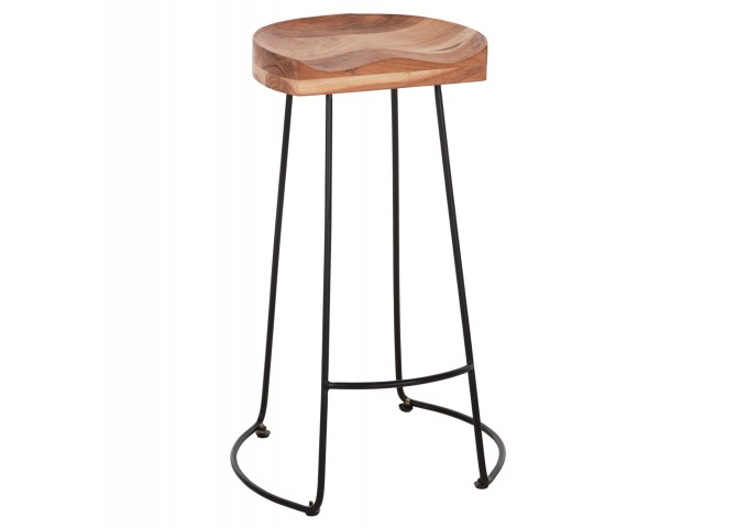 ΣΚΑΜΠΟ BAR ΑΠΟ ΜΑΣΙΦ ΞΥΛΟ ΑΚΑΚΙΑΣ 48x40χ76Υεκ. HM8363.11