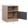 ΚΟΜΟΔΙΝΟ ΜΕΛΑΜΙΝΗΣ MALORY HM2205.04 SONAMA-ΓΚΡΙ 40x40x50
