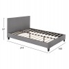 ΚΡΕΒΑΤΙ BECCA ΑΠΟ ΒΕΛΟΥΔΟ ΓΚΡΙ HM553.11 ΓΙΑ ΣΤΡΩΜΑ 150x200 EK.