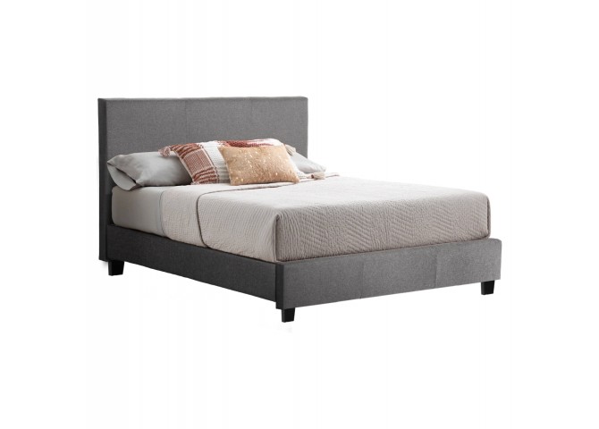 ΚΡΕΒΑΤΙ BECCA ΑΠΟ ΒΕΛΟΥΔΟ ΓΚΡΙ HM553.11 ΓΙΑ ΣΤΡΩΜΑ 150x200 EK.