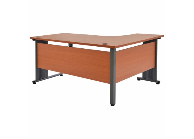 Γωνιακό γραφείο με αριστερή γωνία 160x120cm σε κερασί απόχρωση