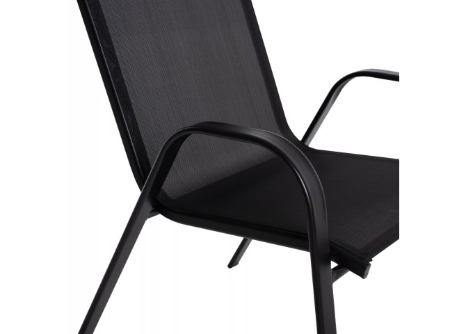 ΠΟΛΥΘΡΟΝΑ LEON ΜΕΤΑΛΛΙΚΗ ΜΕ ΜΑΥΡΟ TEXTLINE HM5000.03 55x72x91Υ εκ.