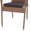 ΠΟΛΥΘΡΟΝΑ ΜΕΤΑΛΛΙΚΗ ΜΕ ΜΑΞΙΛΑΡΙ WICKER ΚΑΦΕ 55x64x93Υ εκ.