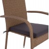 ΠΟΛΥΘΡΟΝΑ ΜΕΤΑΛΛΙΚΗ ΜΕ ΜΑΞΙΛΑΡΙ WICKER ΚΑΦΕ 55x64x93Υ εκ.