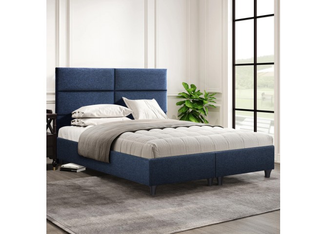 ΚΡΕΒΑΤΙ MILO ΑΠΟ ΜΠΛΕ ΥΦΑΣΜΑ HM616.08 ΓΙΑ ΣΤΡΩΜΑ 160x200 εκ.