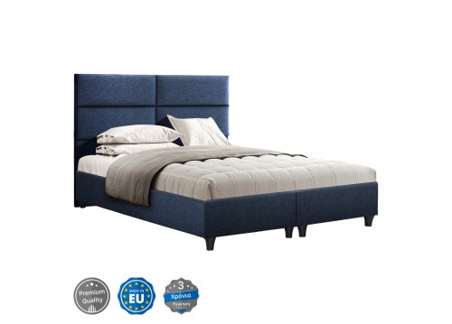ΚΡΕΒΑΤΙ MILO ΑΠΟ ΜΠΛΕ ΥΦΑΣΜΑ HM616.08 ΓΙΑ ΣΤΡΩΜΑ 160x200 εκ.