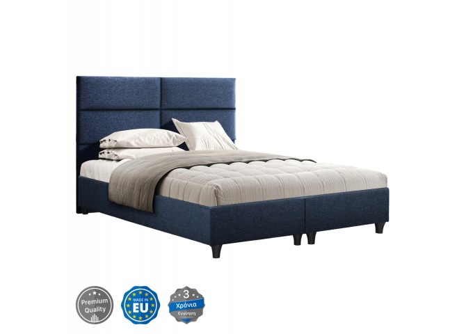 ΚΡΕΒΑΤΙ MILO ΑΠΟ ΜΠΛΕ ΥΦΑΣΜΑ HM616.08 ΓΙΑ ΣΤΡΩΜΑ 160x200 εκ.