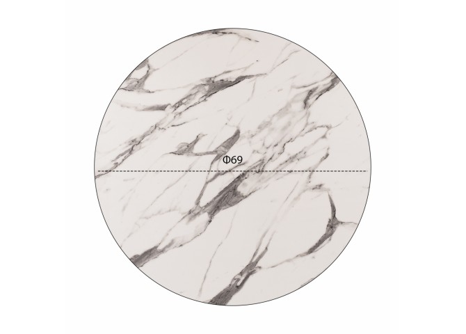 ΕΠΙΦΑΝΕΙΑ ΤΡΑΠΕΖΙΟΥ HPL HM5842.11 MARBLE WHITE-GREY Φ69 εκ. ΠΑΧΟΥΣ 12mm.