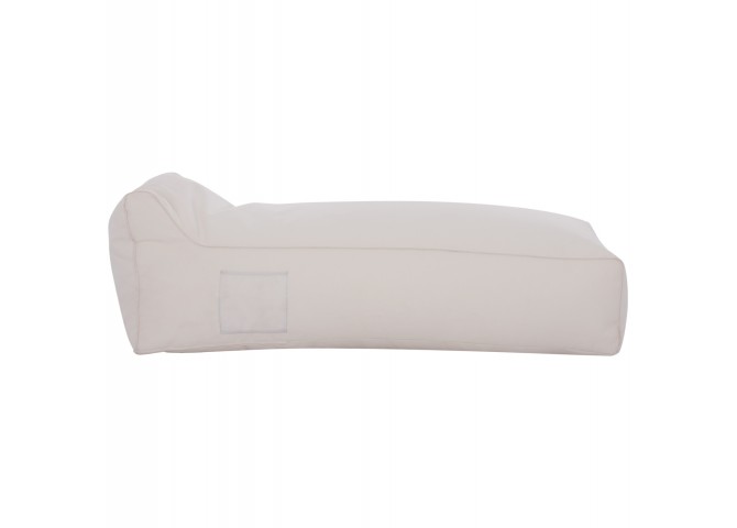 ΠΟΥΦ ΞΑΠΛΩΣΤΡΑ WADELIN HM5774.11 ΜΕ TEXTILINE ΛΕΥΚΟ 190x80x40-60Υ εκ.