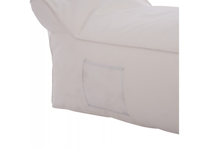 ΠΟΥΦ ΞΑΠΛΩΣΤΡΑ WADELIN HM5774.11 ΜΕ TEXTILINE ΛΕΥΚΟ 190x80x40-60Υ εκ.