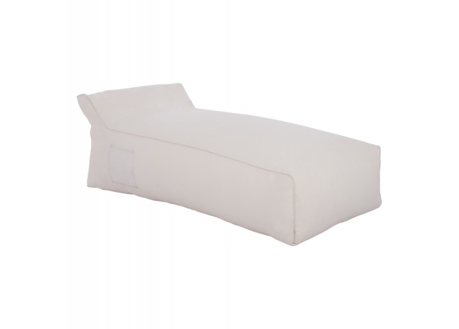 ΠΟΥΦ ΞΑΠΛΩΣΤΡΑ WADELIN HM5774.11 ΜΕ TEXTILINE ΛΕΥΚΟ 190x80x40-60Υ εκ.