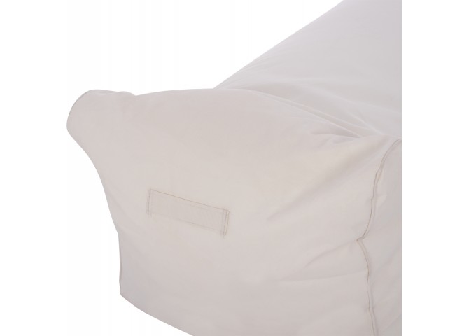 ΠΟΥΦ ΞΑΠΛΩΣΤΡΑ WADELIN HM5774.11 ΜΕ TEXTILINE ΛΕΥΚΟ 190x80x40-60Υ εκ.