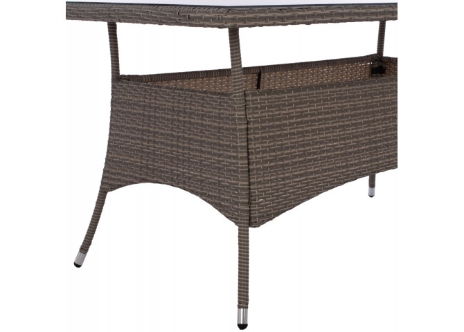 ΤΡΑΠΕΖΙ ΜΕΤΑΛΛΙΚΟ MINSK RATTAN ΓΚΡΙ HM5507.01 150x90x75Υ εκ.
