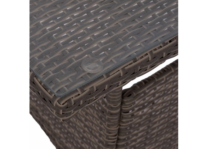 ΤΡΑΠΕΖΙ ΜΕΤΑΛΛΙΚΟ MILITARY RATTAN ΓΚΡΙ HM5141.31 120x70x75Υ εκ.