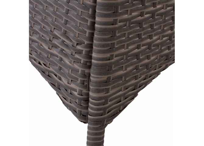 ΤΡΑΠΕΖΙ ΜΕΤΑΛΛΙΚΟ MILITARY RATTAN ΓΚΡΙ HM5141.31 120x70x75Υ εκ.