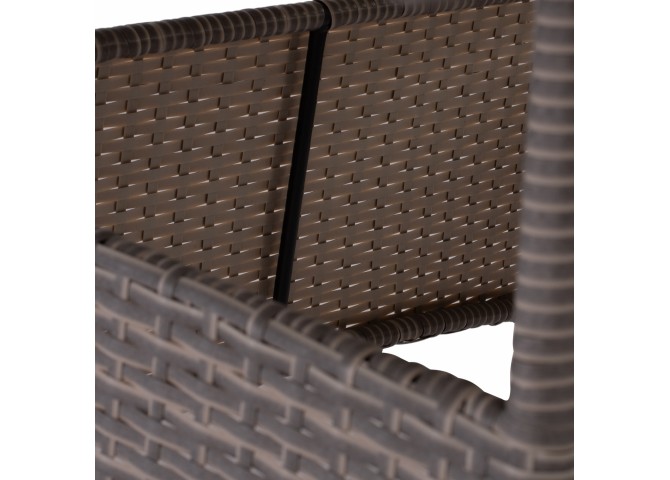 ΤΡΑΠΕΖΙ ΜΕΤΑΛΛΙΚΟ MILITARY RATTAN ΓΚΡΙ HM5141.31 120x70x75Υ εκ.