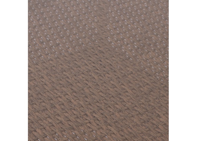 ΤΡΑΠΕΖΙ ΜΕΤΑΛΛΙΚΟ MILITARY RATTAN ΜΠΕΖ ΚΑΦΕ HM5141.32 120x70x75Υ εκ.