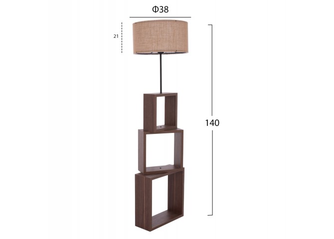 ΦΩΤΙΣΤΙΚΟ ΔΑΠΕΔΟΥ MDF ΦΥΣΙΚΟ HM7608.01 Φ38x140 εκ.