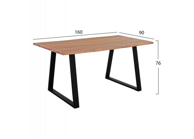 ΤΡΑΠΕΖΙ ΤΡΑΠΕΖΑΡΙΑΣ SOFIA SLIM HM8500.11 ΜΑΣΙΦ ΞΥΛΟ ΑΚΑΚΙΑΣ 160x90x76Υ εκ.
