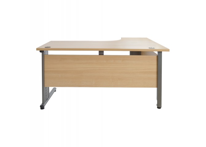 Γωνιακό γραφείο με αριστερή γωνία 160x120cm σε φυσική απόχρωση οξιάς